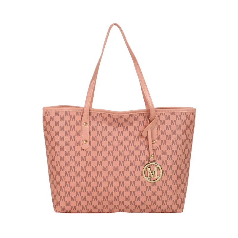 Pink Monogram Shoulder Bag for Women Large Capacity - Image 9