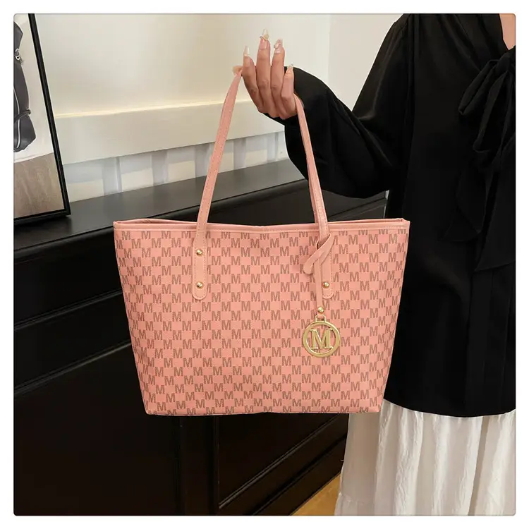 Pink Monogram Shoulder Bag for Women Large Capacity — feature 16