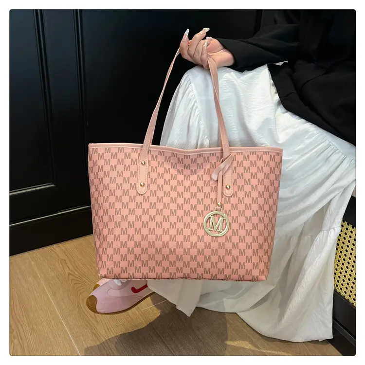 Pink Monogram Shoulder Bag for Women Large Capacity — feature 18