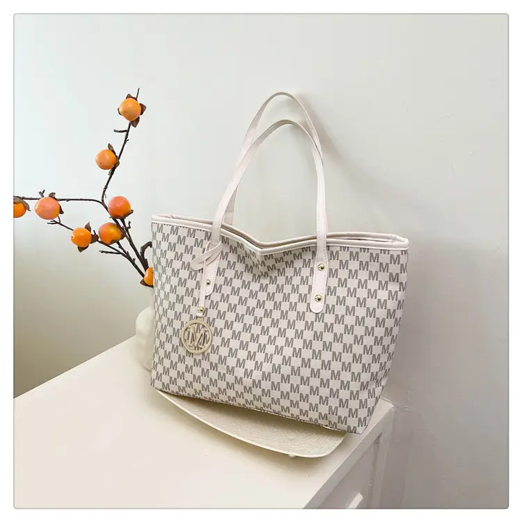 Pink Monogram Shoulder Bag for Women Large Capacity - Image 3