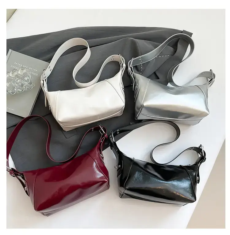 Maroon One-Shoulder Cross Body Tote Bag for Women — feature 9