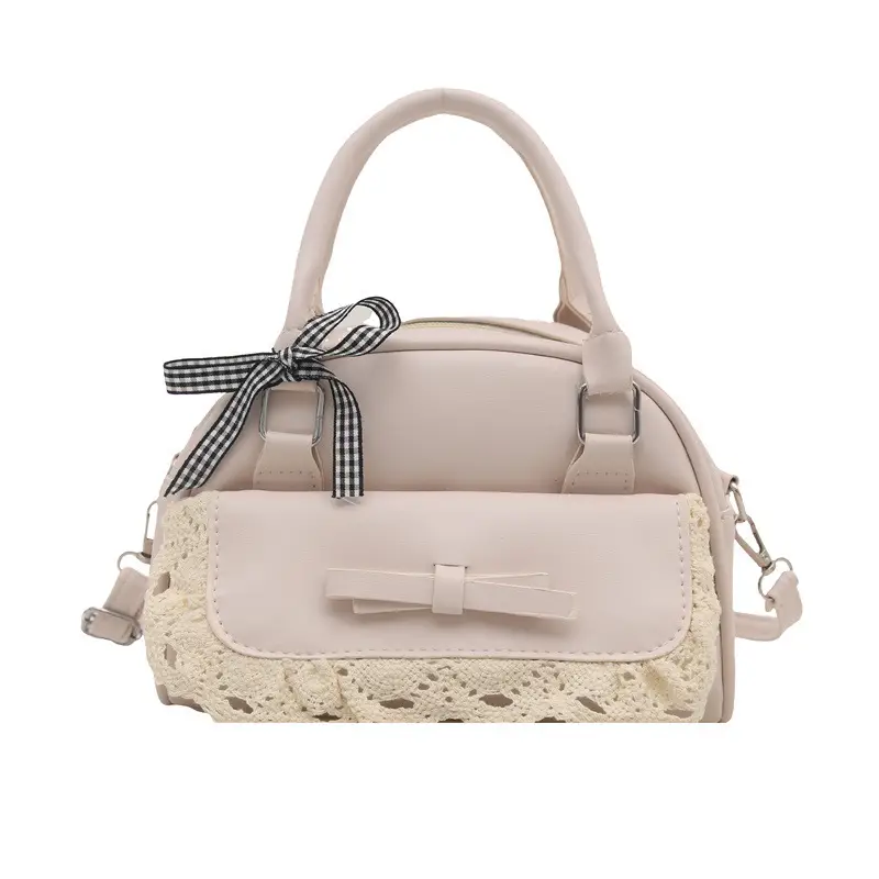 Light Blue Crossbody Bag with Bow & Embroidered Strap - Image 8