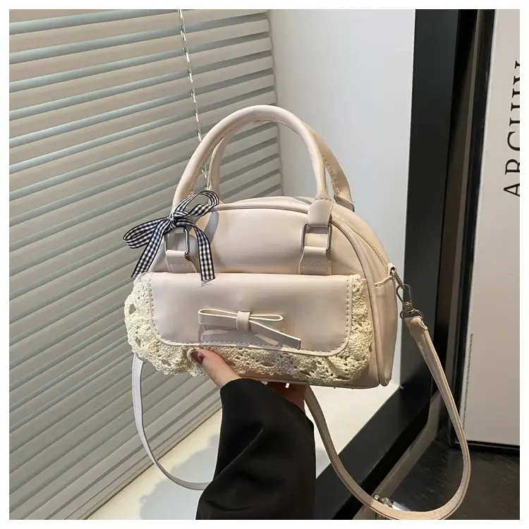 Light Blue Crossbody Bag with Bow & Embroidered Strap — feature 18
