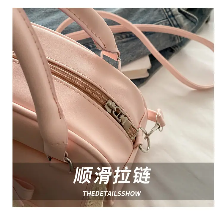 Light Blue Crossbody Bag with Bow & Embroidered Strap — feature 6