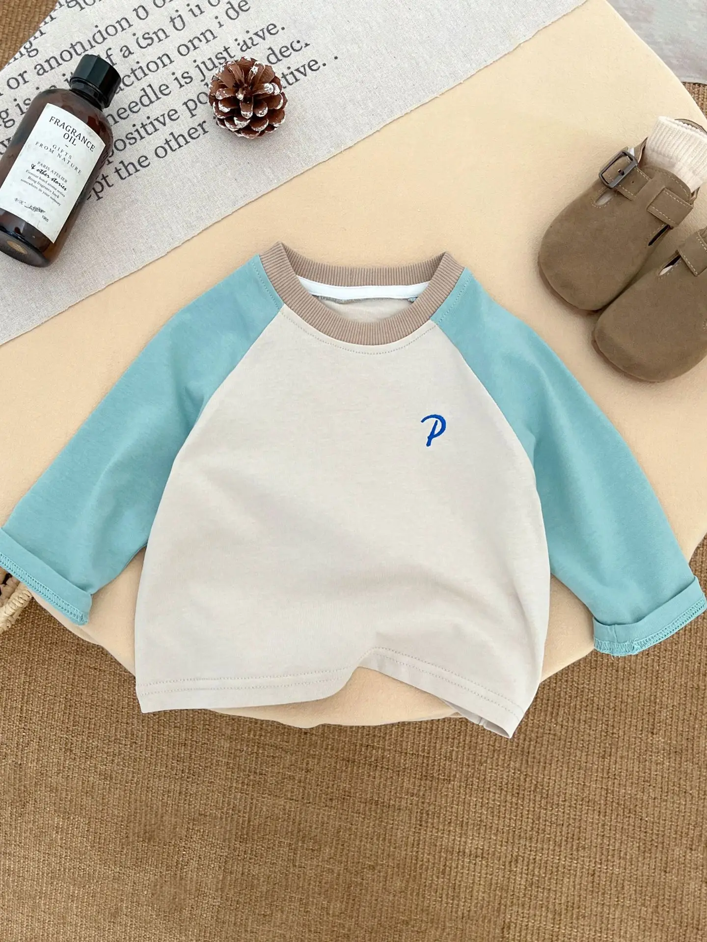 Boys Long Sleeve T-Shirt White Blue Autumn 2025 - Image 8