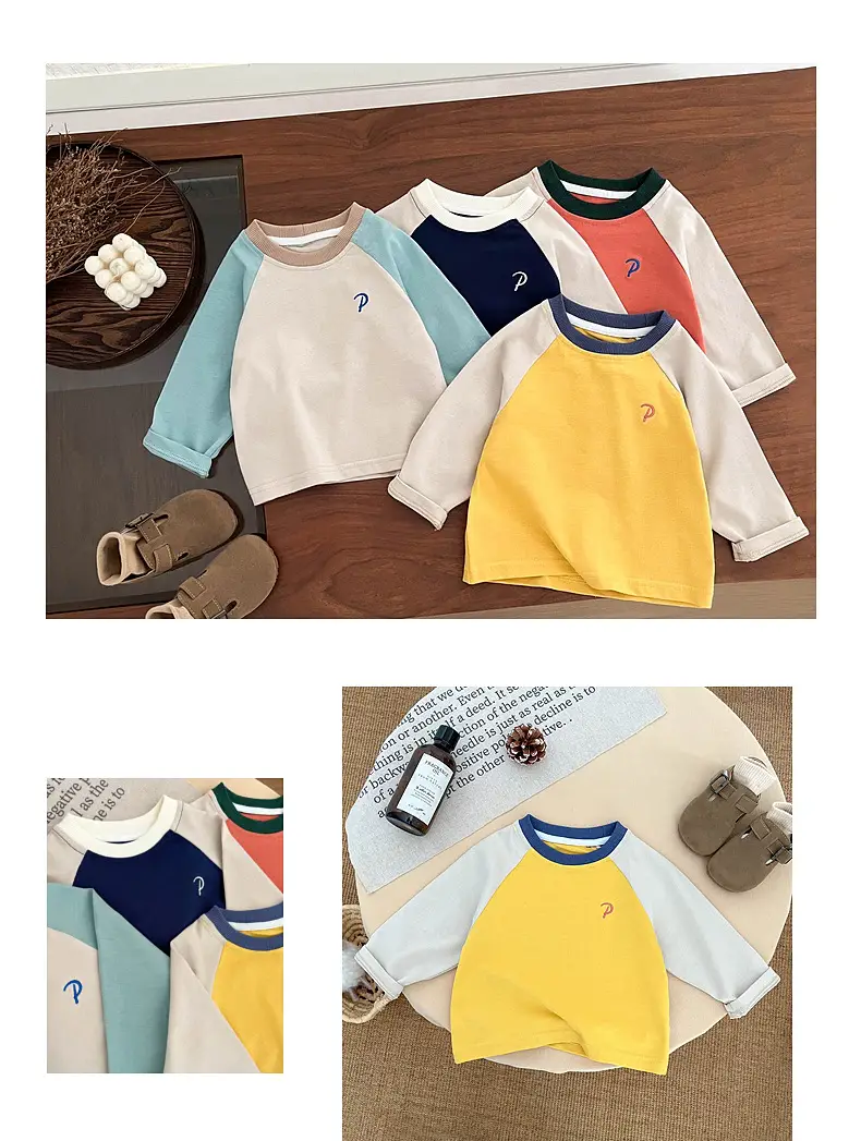 Boys Long Sleeve T-Shirt White Blue Autumn 2025 — feature 8