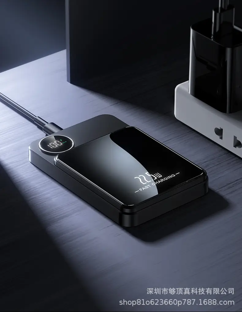 Wholesale Magnetic Power Bank Magsafe 10000 Mah Two-Way Fast Charging Foldableing 22.5W Mobile Power Supply Printed Log — feature 16