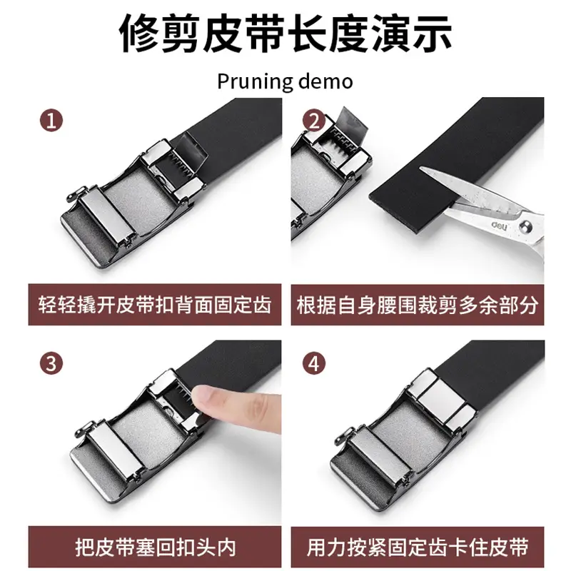 Cross-Border Belt 35mm Leather Headless Trouser Belt - Image 6