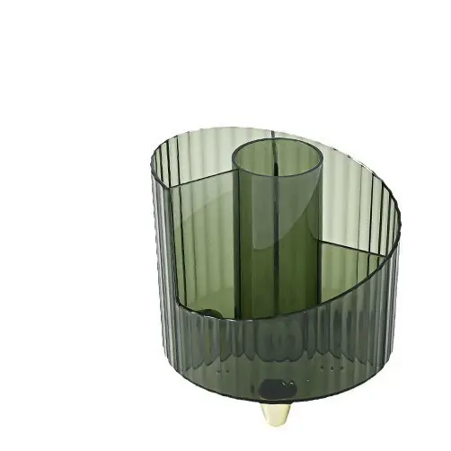 Transparent Makeup Brush Storage Tube with Spill Proof Design