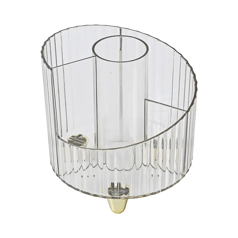Transparent Makeup Brush Storage Tube with Spill Proof Design