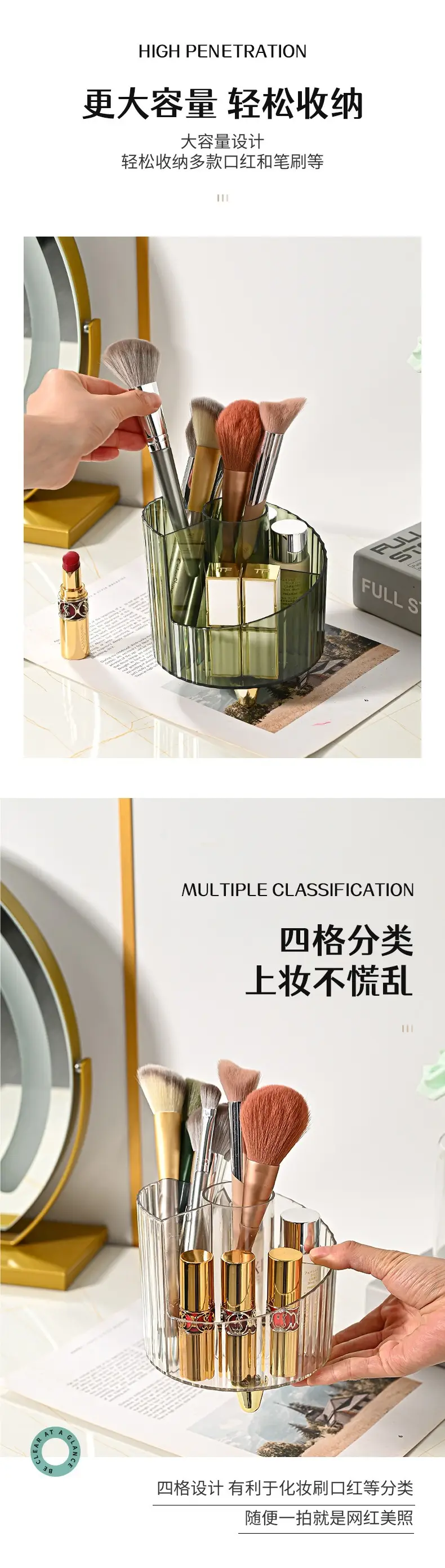 Transparent Makeup Brush Storage Tube with Spill Proof Design — feature 8