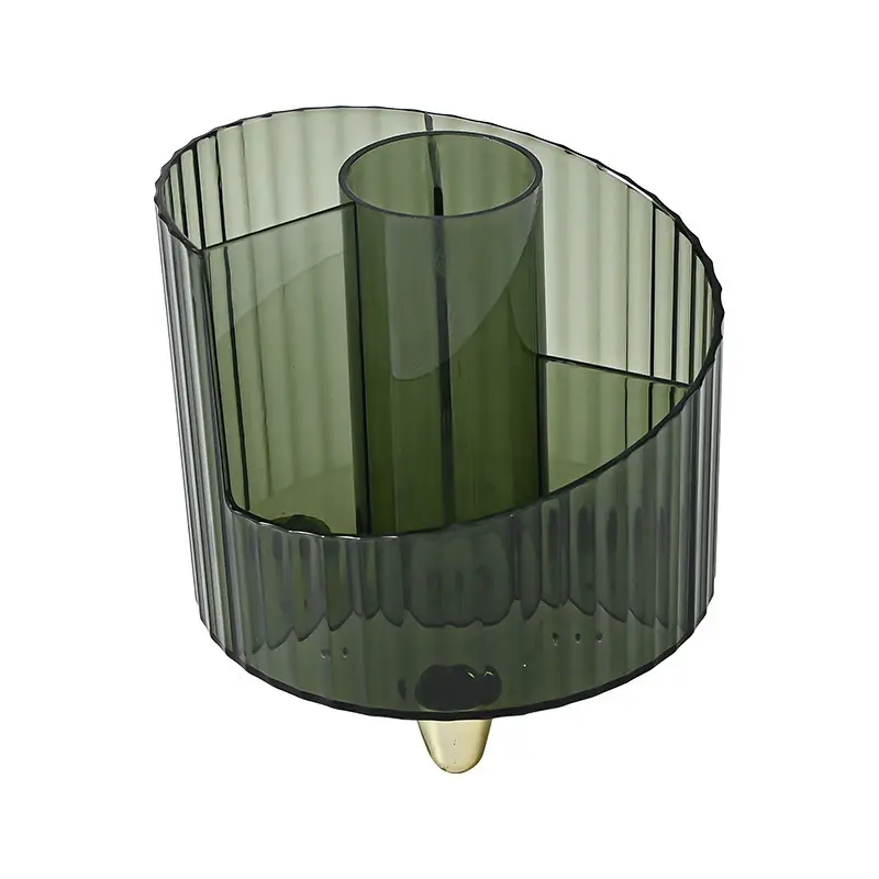 Transparent Makeup Brush Storage Tube with Spill Proof Design