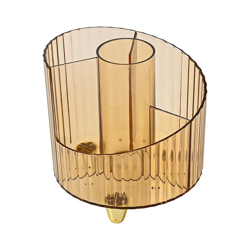 Transparent Makeup Brush Storage Tube with Spill Proof Design
