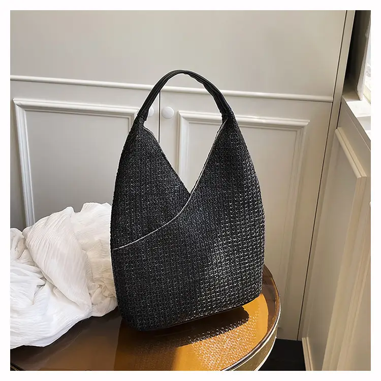 Woven Striped Shoulder Bag for Women Large Capacity — feature 15
