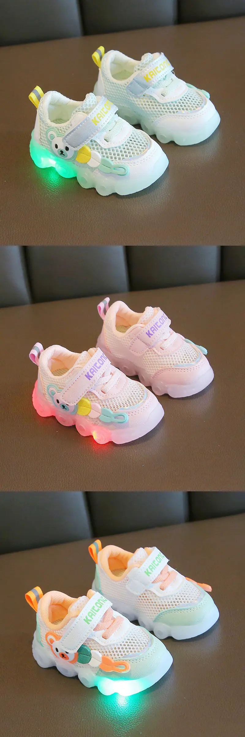 Summer 0-1-3 Year Old Male and Female Baby Toddler Shoes Infant Kidsren's Shoes Lighted Mesh Shoes Sandals Baby Sports Shoes — feature 3