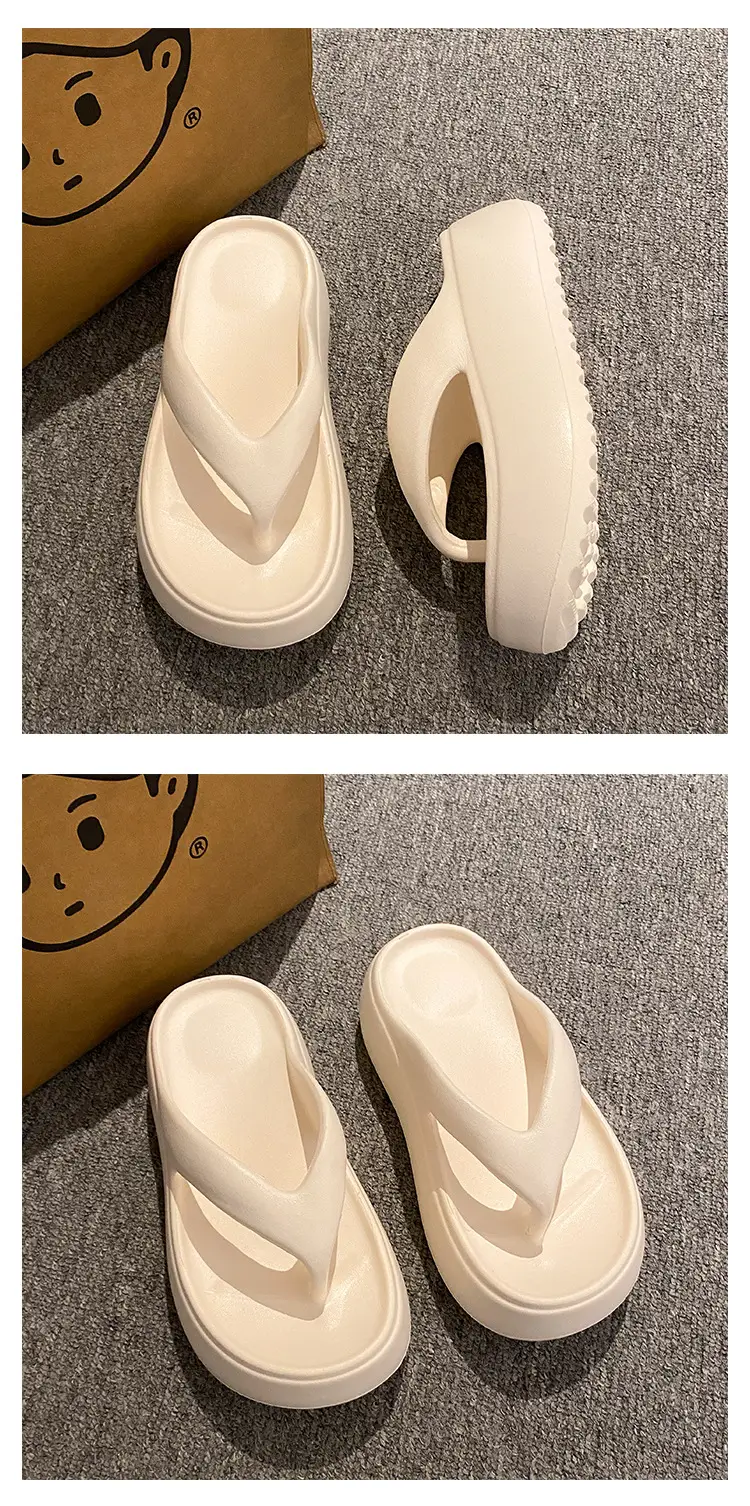 Heightening Thick-Soled Flip-Flops for Women in Summer Eva with a Sense of Stepping on for Outer Wear Non-Slip Bathing Home Beach Flip-Flops — feature 13