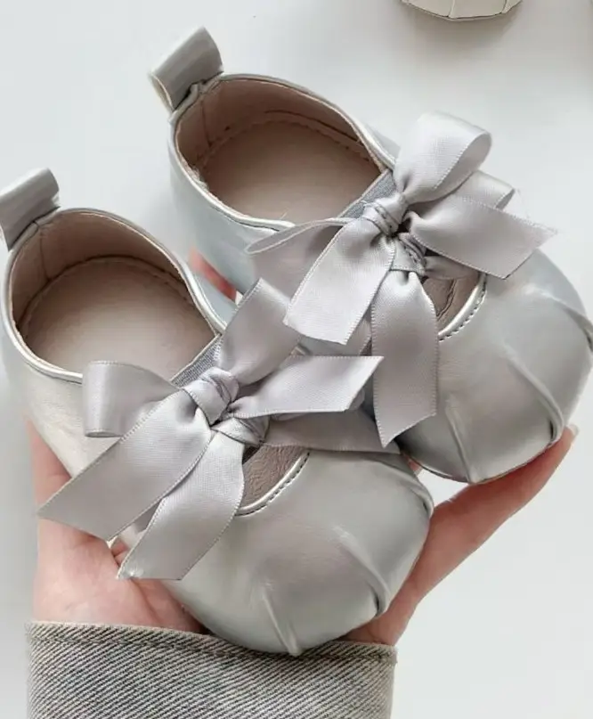 Girls Bow Soft Sole Walking Shoes White — feature 5