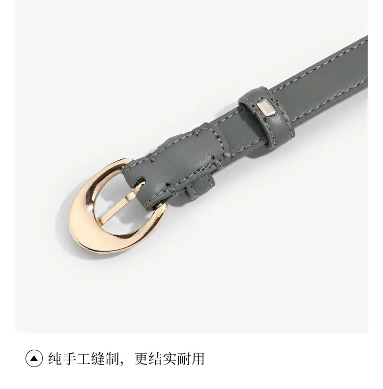 Women Genuine Leather Belt with Gold Buckle — feature 23