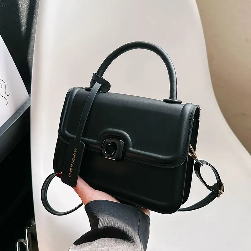 Korean Style Small Square Bag Beige Shoulder Crossbody - Image 7