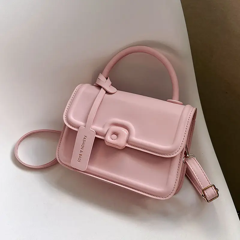Korean Style Small Square Bag Beige Shoulder Crossbody - Image 8