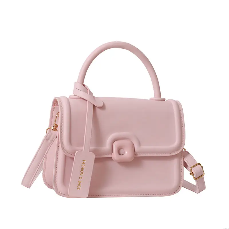 Korean Style Small Square Bag Beige Shoulder Crossbody - Image 9