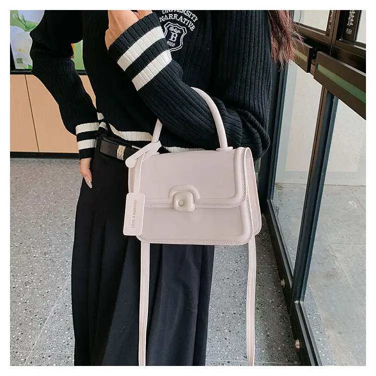 Korean Style Small Square Bag Beige Shoulder Crossbody — feature 13