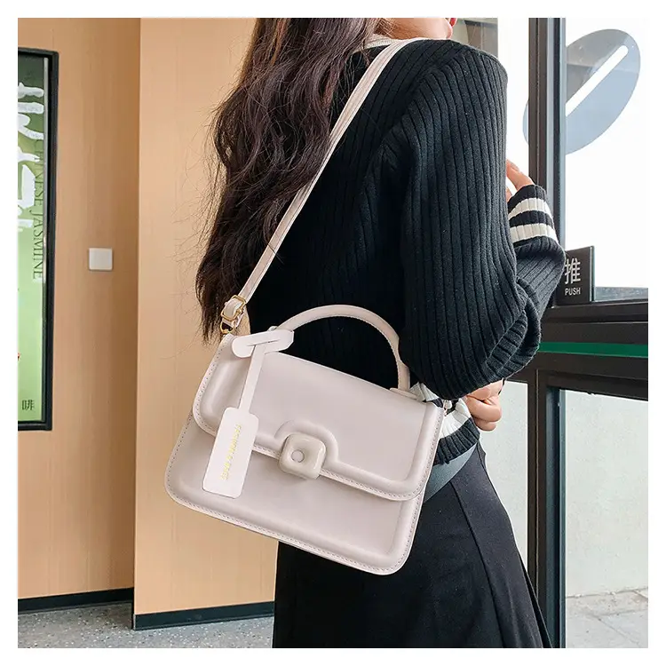 Korean Style Small Square Bag Beige Shoulder Crossbody — feature 14