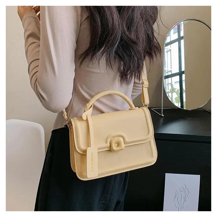 Korean Style Small Square Bag Beige Shoulder Crossbody — feature 21