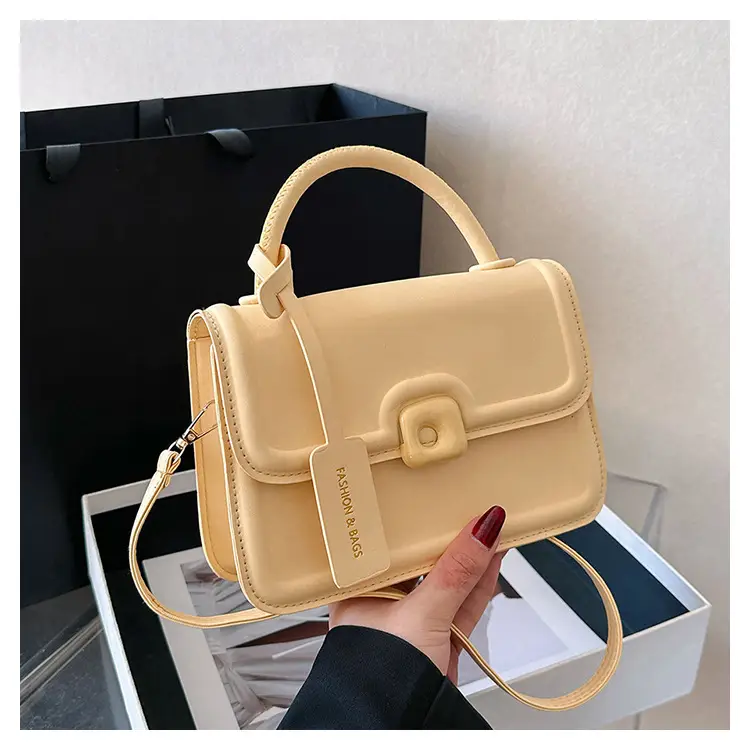Korean Style Small Square Bag Beige Shoulder Crossbody — feature 24
