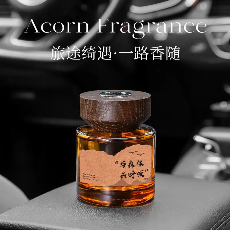 Ebony Agarwood Car Aromatherapy Fireless Aromatherapy Wooden Long-Lasting Diffusing Car Perfume Fragrance Ornaments Car and Home Dual Use