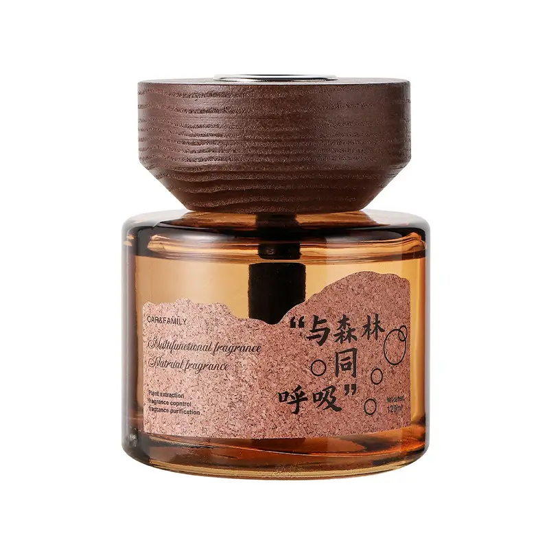 Ebony Agarwood Car Aromatherapy Fireless Aromatherapy Wooden Long-Lasting Diffusing Car Perfume Fragrance Ornaments Car and Home Dual Use