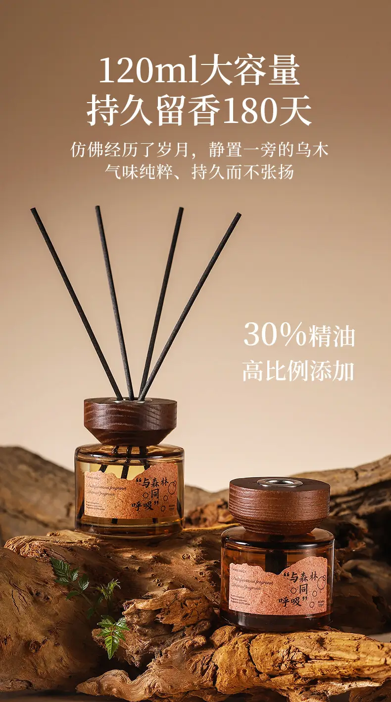 Ebony Agarwood Car Aromatherapy Fireless Aromatherapy Wooden Long-Lasting Diffusing Car Perfume Fragrance Ornaments Car and Home Dual Use — feature 17