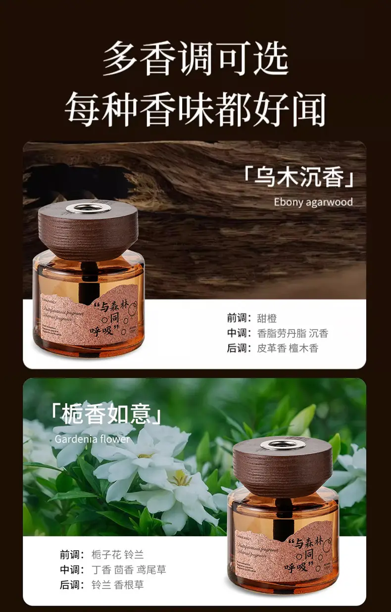Ebony Agarwood Car Aromatherapy Fireless Aromatherapy Wooden Long-Lasting Diffusing Car Perfume Fragrance Ornaments Car and Home Dual Use — feature 26