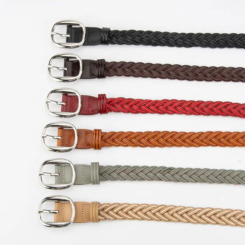 Woven Korean Belt for Women & Men with Pin Buckle - Image 8