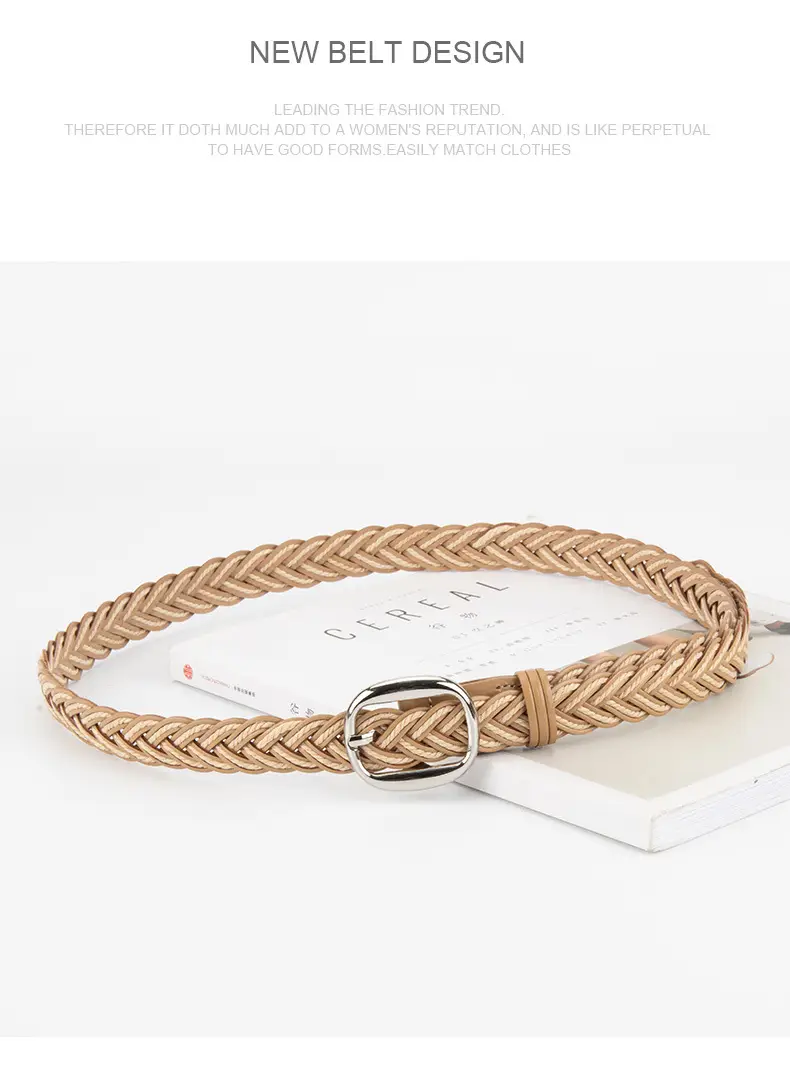 Woven Korean Belt for Women & Men with Pin Buckle — feature 11