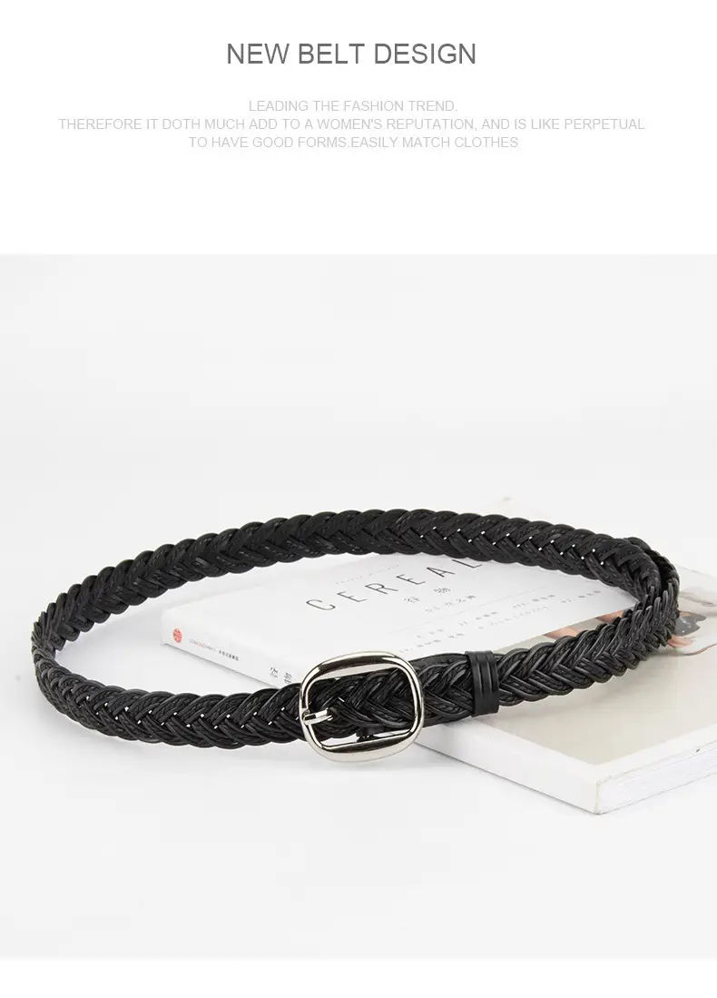 Woven Korean Belt for Women & Men with Pin Buckle — feature 12