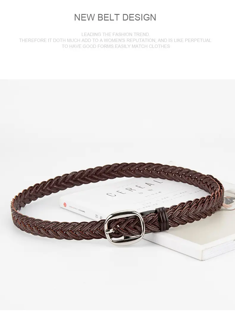 Woven Korean Belt for Women & Men with Pin Buckle — feature 13