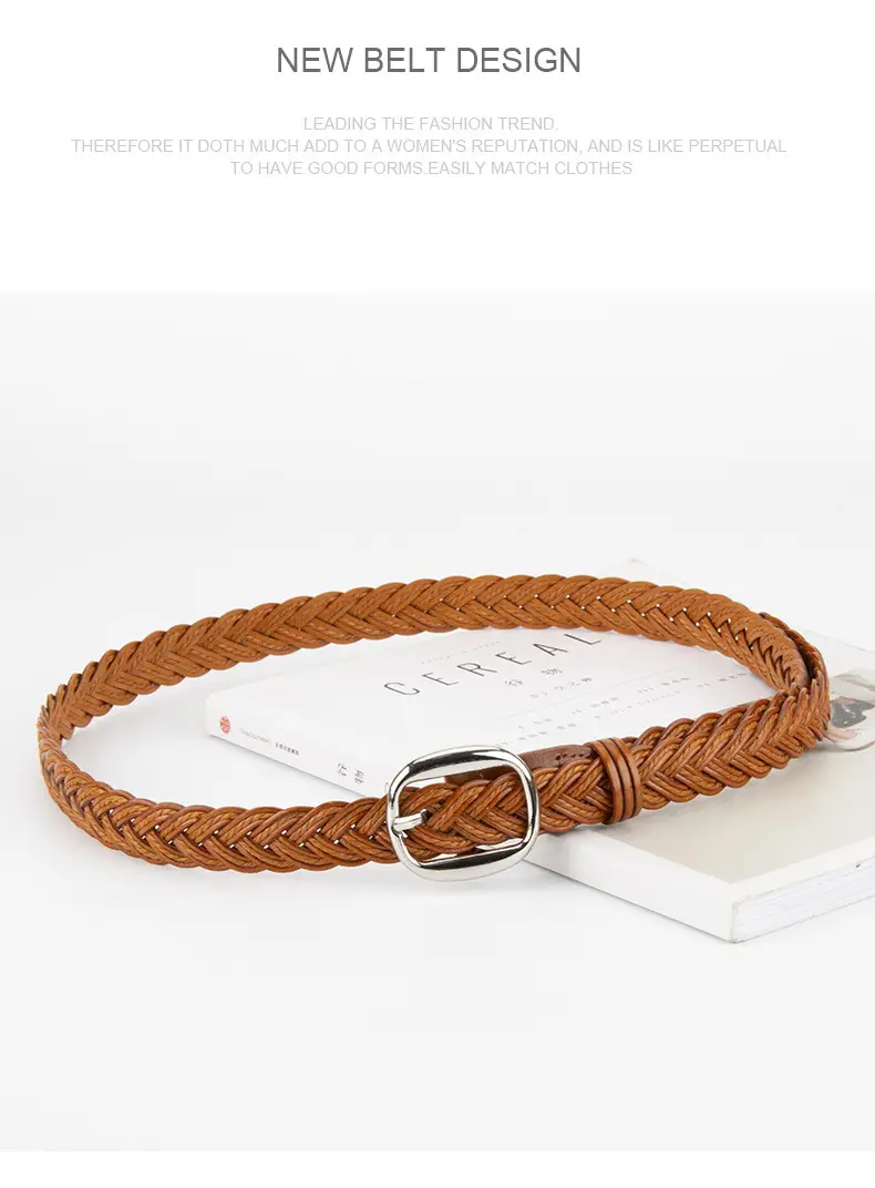 Woven Korean Belt for Women & Men with Pin Buckle — feature 14