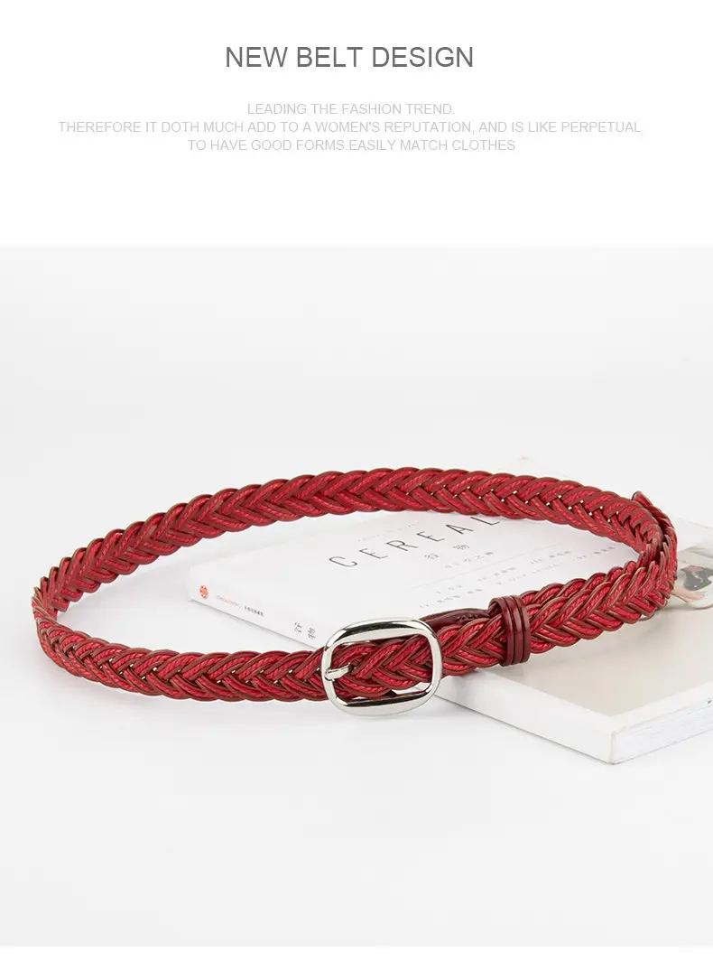 Woven Korean Belt for Women & Men with Pin Buckle — feature 15