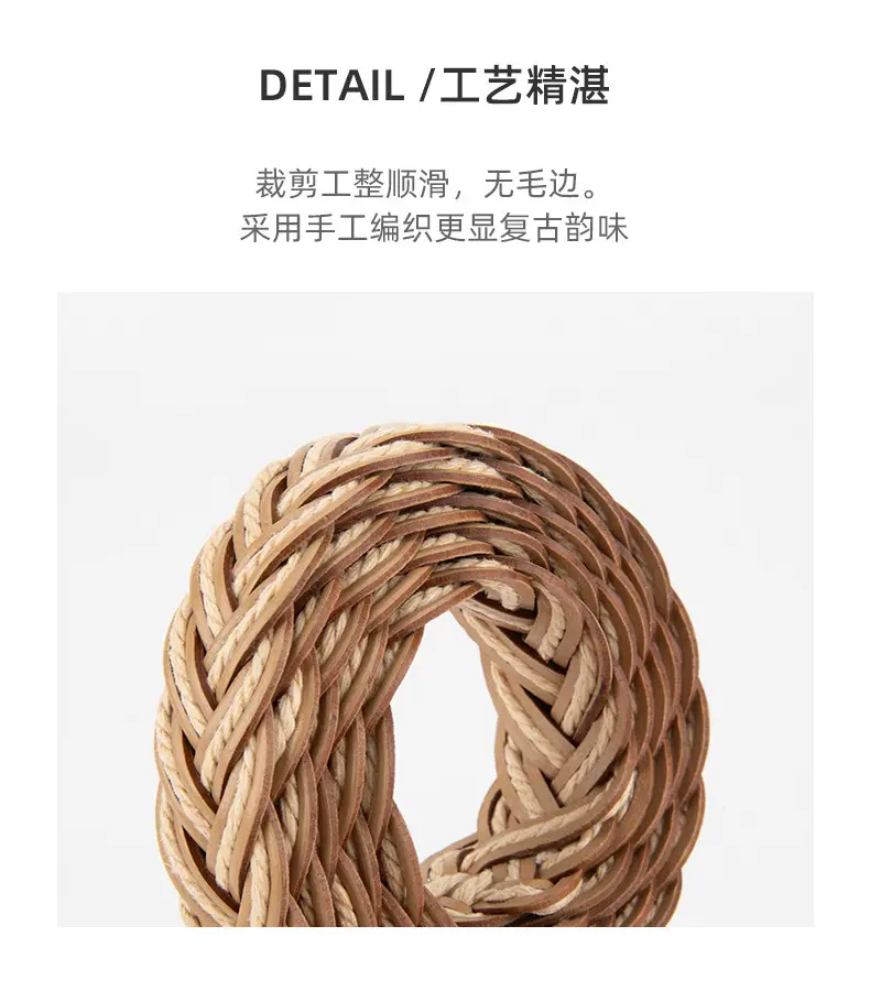 Woven Korean Belt for Women & Men with Pin Buckle — feature 7
