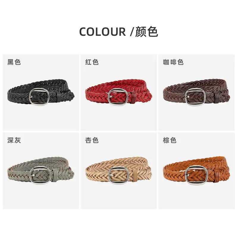 Woven Korean Belt for Women & Men with Pin Buckle — feature 8
