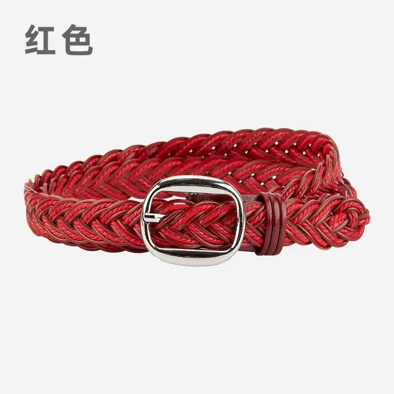 Woven Korean Belt for Women & Men with Pin Buckle - Image 2