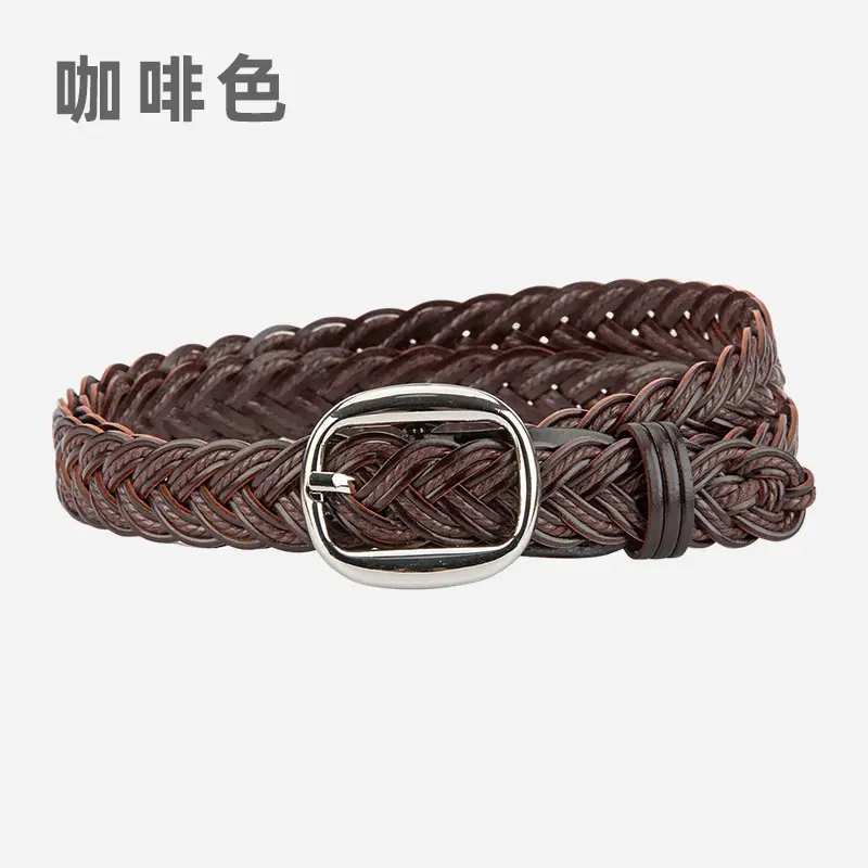 Woven Korean Belt for Women & Men with Pin Buckle - Image 3