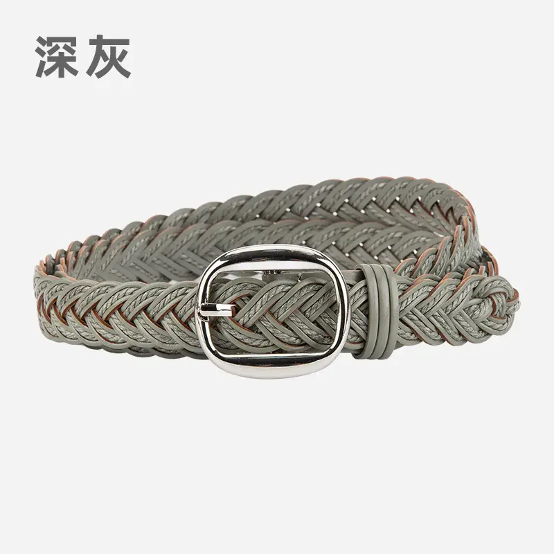 Woven Korean Belt for Women & Men with Pin Buckle - Image 4