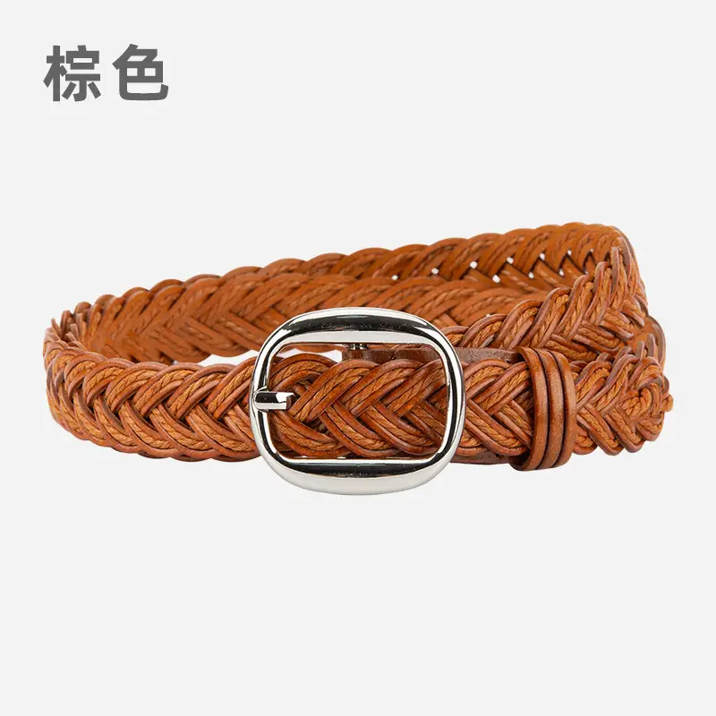 Woven Korean Belt for Women & Men with Pin Buckle - Image 6