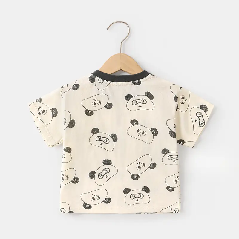 Kids Lion King Short Sleeve T-Shirt Cream Blue
