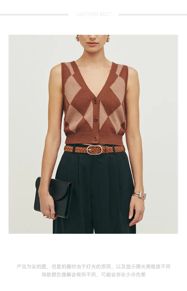 Red Braided Leather Belt for Girls with Silver Buckle — feature 1