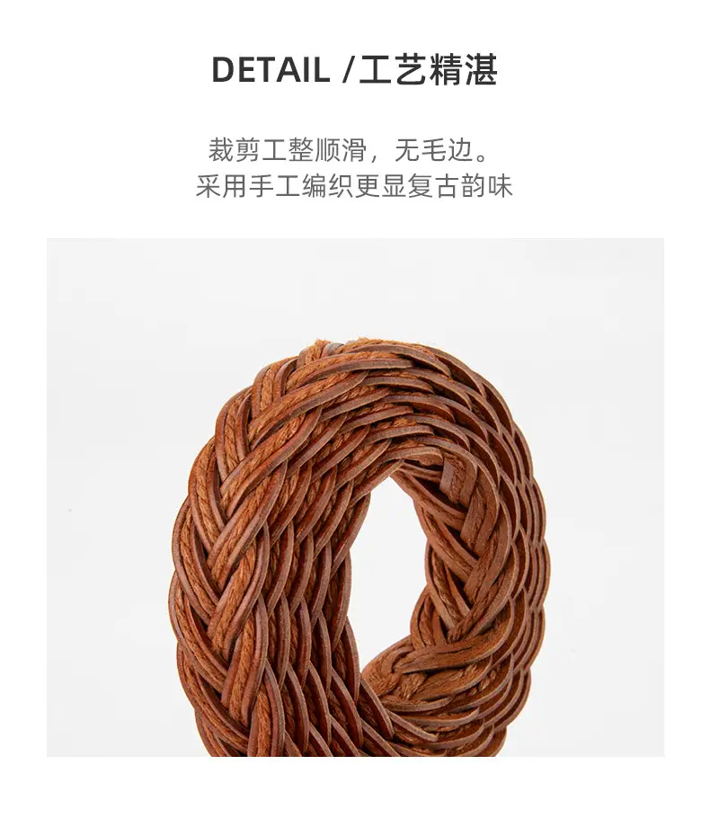 Red Braided Leather Belt for Girls with Silver Buckle — feature 7