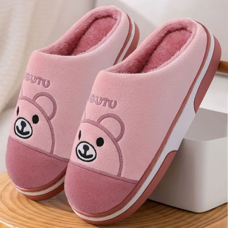 New 2026 Cotton Slippers for Men and Women, Winter Thick-Soled Non-Slip Indoor Warm Home Slippers for Men and Couples