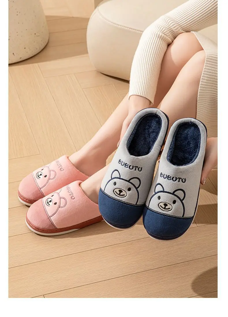 New 2026 Cotton Slippers for Men and Women, Winter Thick-Soled Non-Slip Indoor Warm Home Slippers for Men and Couples — feature 14